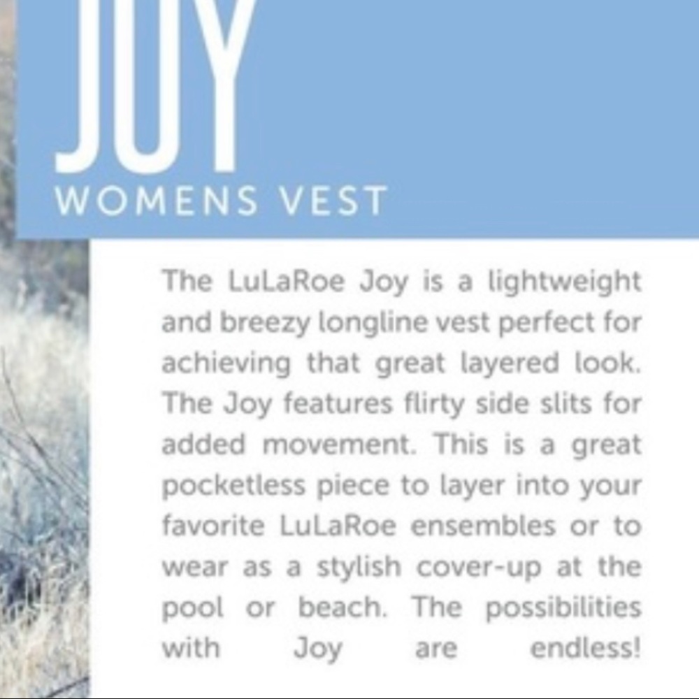 LuLaRoe Joy medium womens vest lightweight layer or coverup geometric print - Picture 2 of 12
